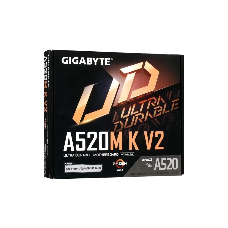 Материнская плата Gigabyte A520M K V2 документация, задняя планка, кабель SATA