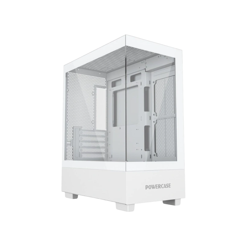 Компьютерный корпус Powercase VISION Micro M TG White (CVMMW-L0)
