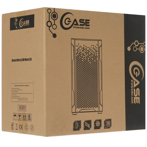 Компьютерный корпус Powercase Mistral Micro Z3W MESH LED (CMIMZW-L3)