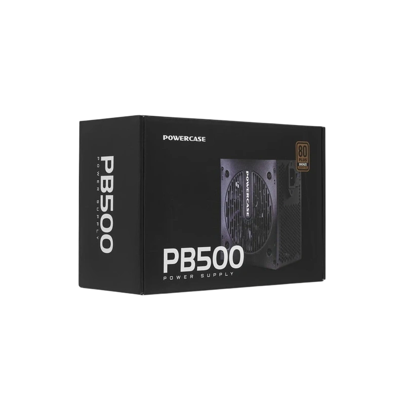Блок питания Powercase 500W PB500 Black (PS-500B-DC) документация, комплект крепежа
