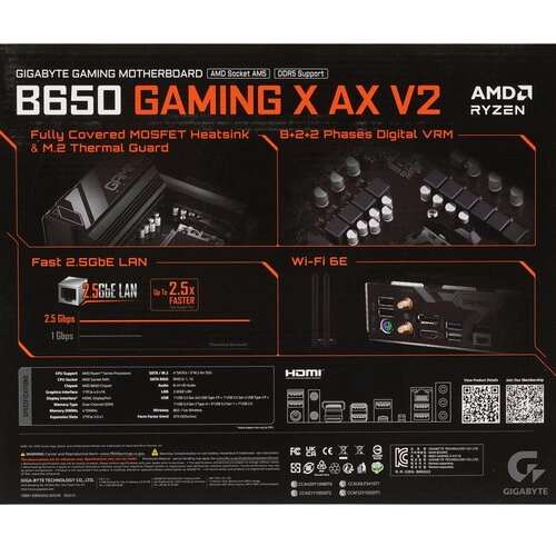 Материнская плата Gigabyte B650 GAMING X AX V2