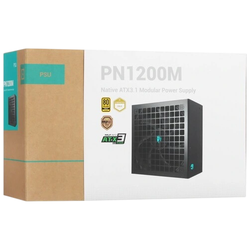 Блок питания Deepcool 1200W GAMERSTORM PN1200M Black 16 Pin (PCIe 5.0 Connector Cable Details) документация, комплект кабелей, комплект крепежа