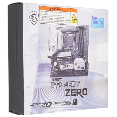 Материнская плата MSI B760M PROJECT ZERO антенна Wi-Fi, документация, кабель SATA, крепеж для разъема M.2