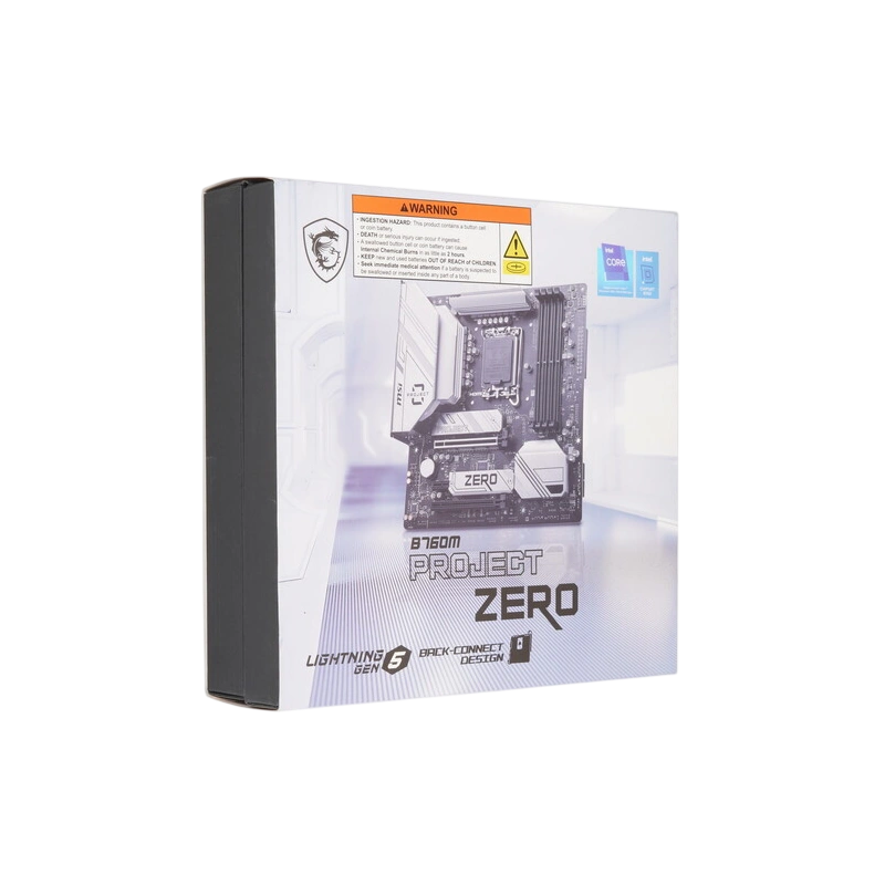 Материнская плата MSI B760M PROJECT ZERO антенна Wi-Fi, документация, кабель SATA, крепеж для разъема M.2