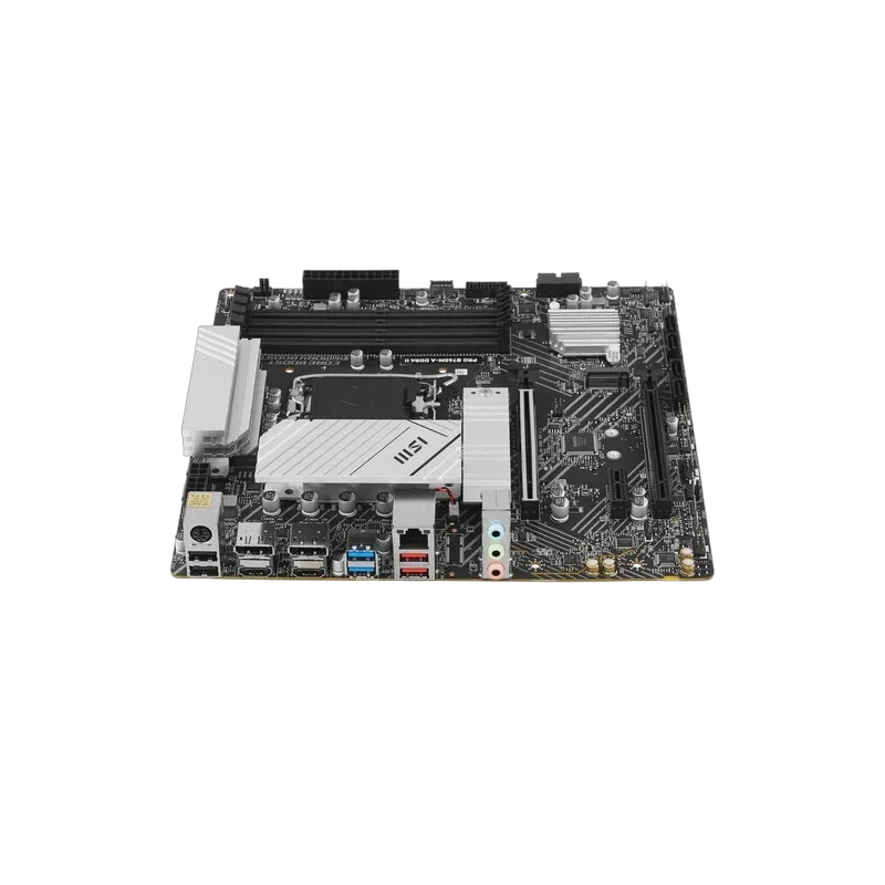 Материнская плата MSI PRO B760M-A DDR4 II документация, задняя планка, кабель SATA, крепеж для разъема M.2