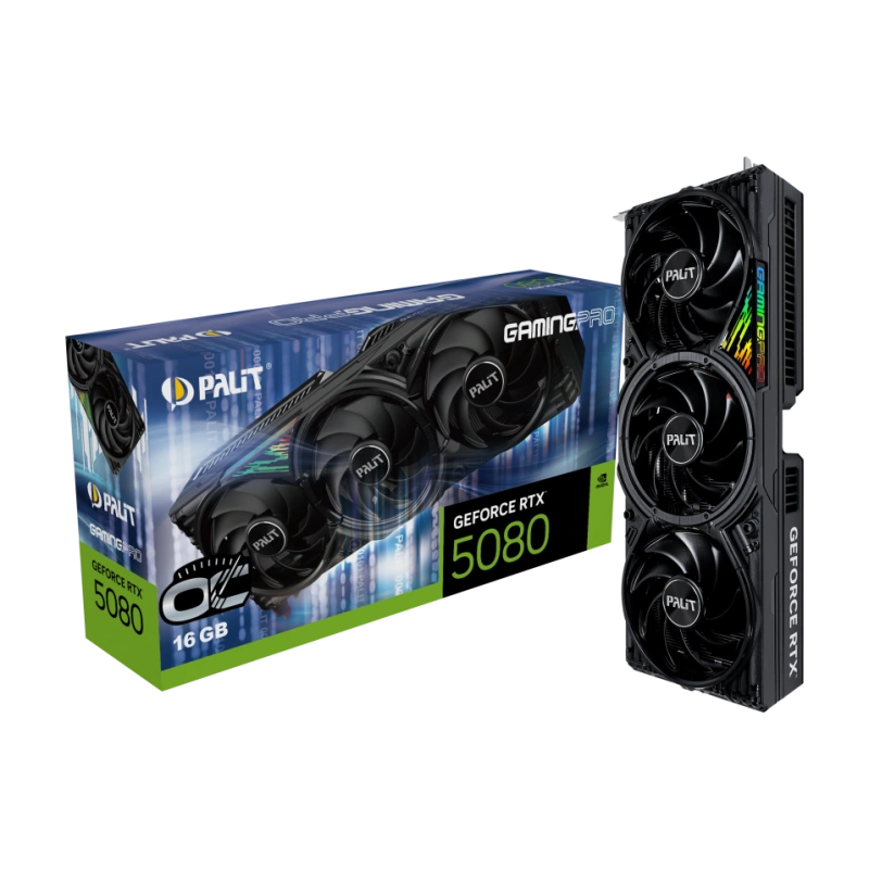 Видеокарта Palit (NE75080S19T2-GB2031A) GeForce RTX 5080 16GB GAMINGPRO OC
