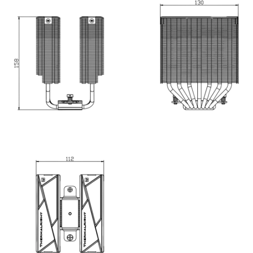 Кулер для процессора Thermalright Royal Pretor 130 Ultra White (TRRP130UW)