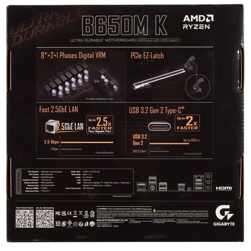 Материнская плата Gigabyte B650M K