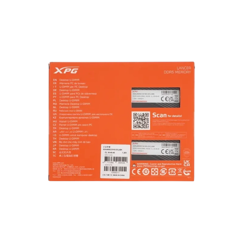Оперативная память 32 Gb 6000 MHz ADATA XPG LANCER Black (AX5U6000C3016G-DCLABK)