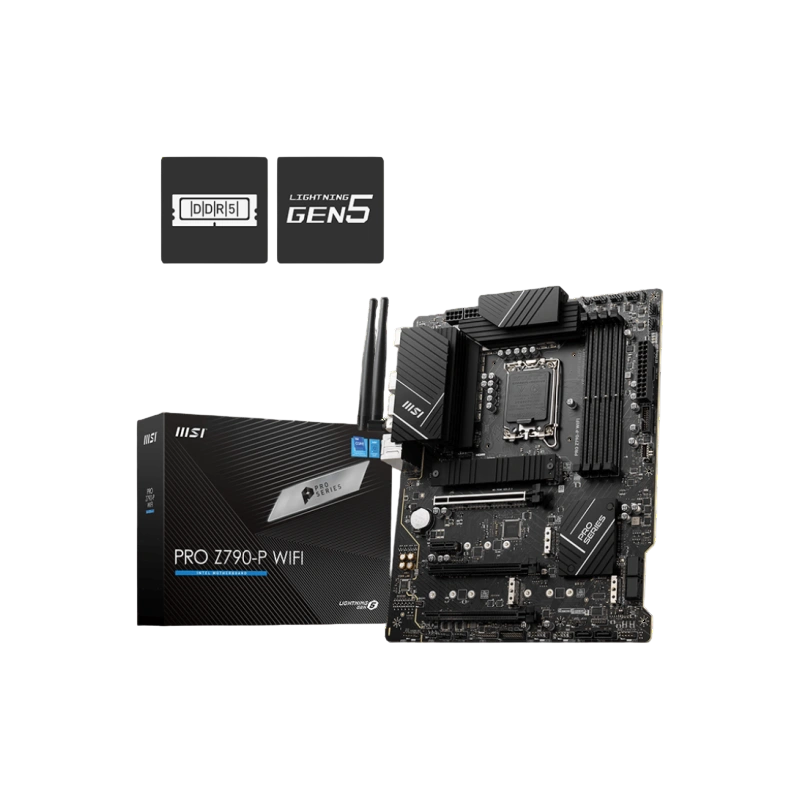 Материнская плата MSI PRO Z790-P WIFI 2 x кабель SATA, антенна Wi-Fi, документация, задняя планка