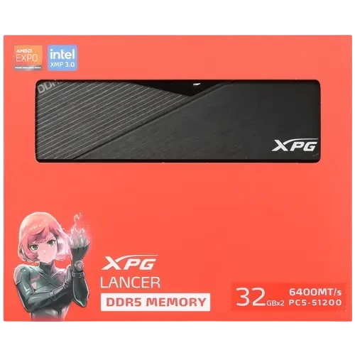 Оперативная память 64 Gb 6400 MHz ADATA XPG LANCER Black (AX5U6400C3232G-DCLABK)
