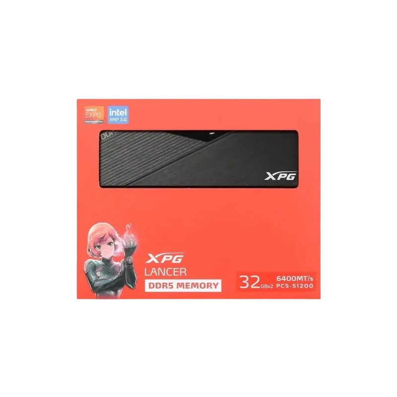 Оперативная память 64 Gb 6400 MHz ADATA XPG LANCER Black (AX5U6400C3232G-DCLABK)