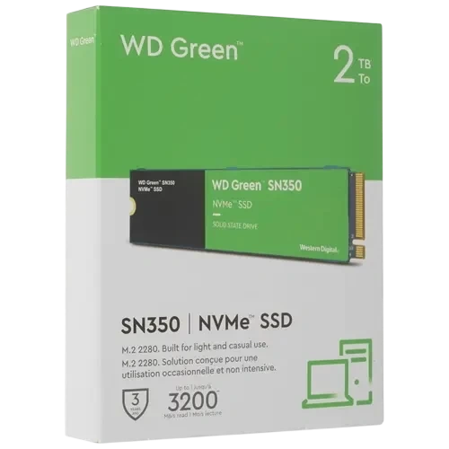 Твердотельный накопитель Western Digital 2000 Gb Green (WDS200T3G0C) BOX