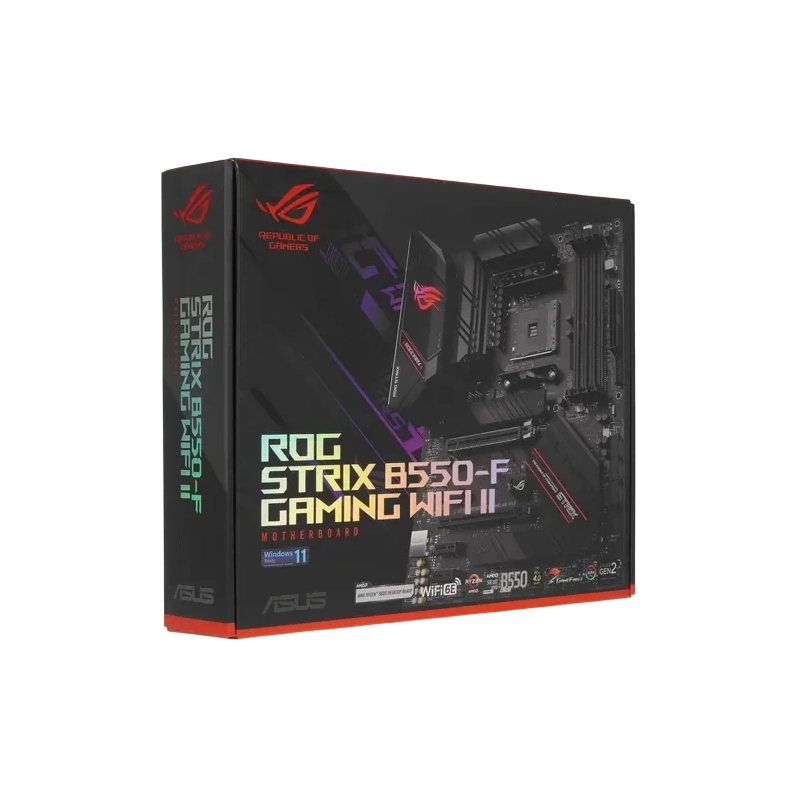 Материнская плата ASUS ROG STRIX B550-F GAMING WIFI II (90MB19V0-M0EAY0) 4 x кабель SATA, антенна Wi-Fi, диск с ПО, документация, крепеж для разъема M.2, удлинитель для ARGB