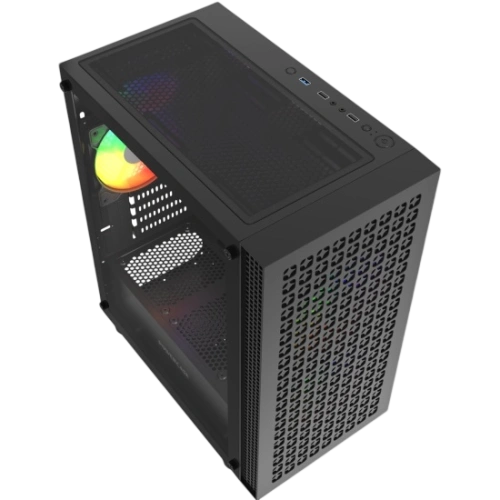 Компьютерный корпус Powercase Mistral Micro EM18 TG ARGB Black (CMMEM18B-A3)