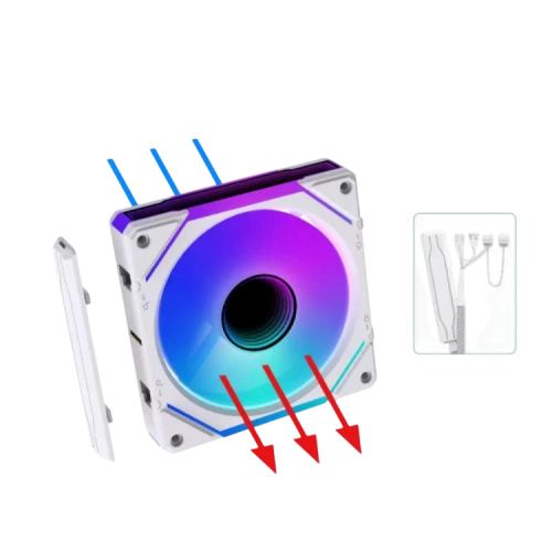 Вентилятор для корпуса UNI FAN SL Reverse ARGB White V1