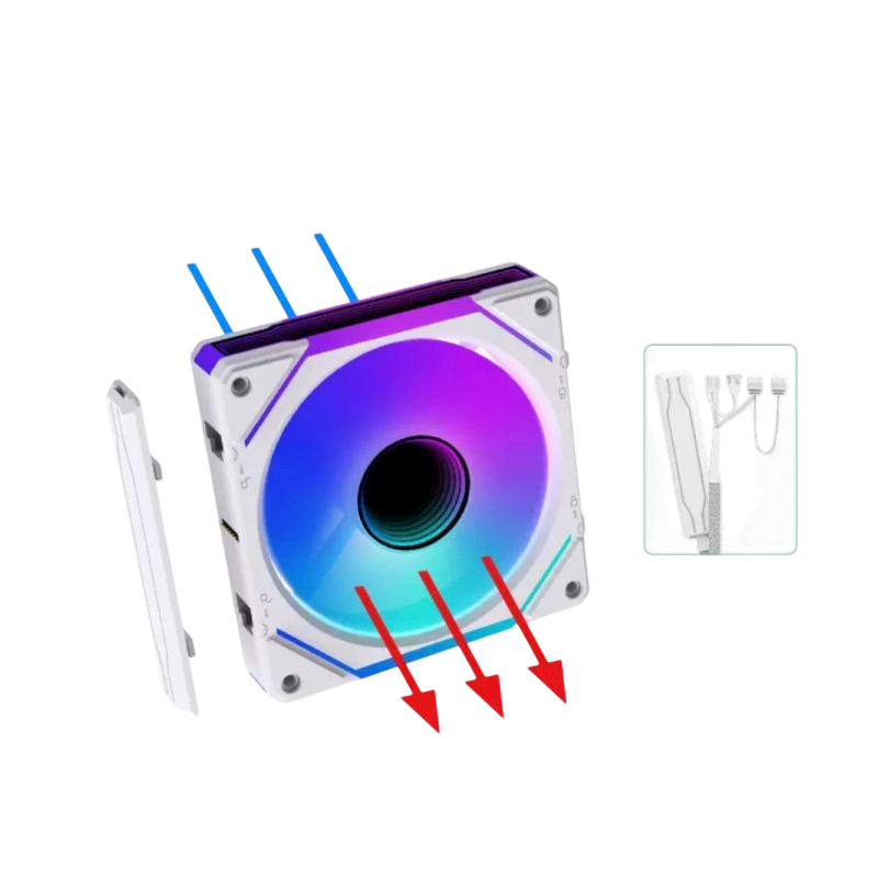 Вентилятор для корпуса UNI FAN SL Reverse ARGB White V1