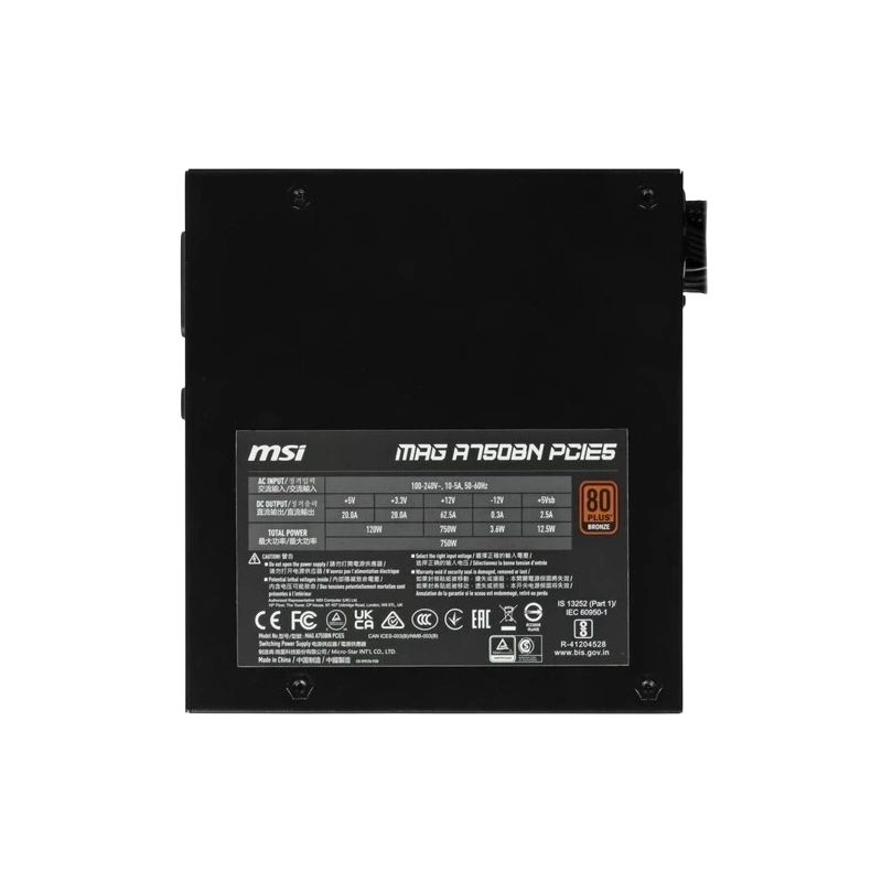Блок питания MSI 750W MAG A750BN (306-7ZP2C11-CE0) 16 Pin (PCIe 5.0 Connector Cable Details)