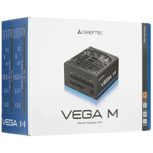 Блок питания Chieftec 750W Vega M (PPG-750-C) 16 Pin (PCIe 5.0 Connector Cable Details) документация, комплект кабелей, комплект крепежа