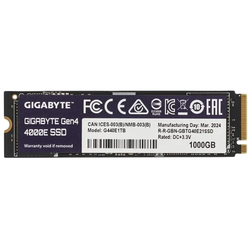 Твердотельный накопитель Gigabyte 1000 Gb Gen4 4000E (G440E1TB)