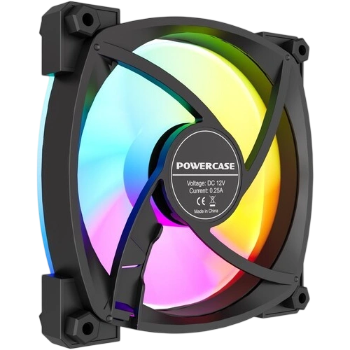 Вентилятор для корпуса Powercase (M55MR-12 ARGB) Black комплект крепежа