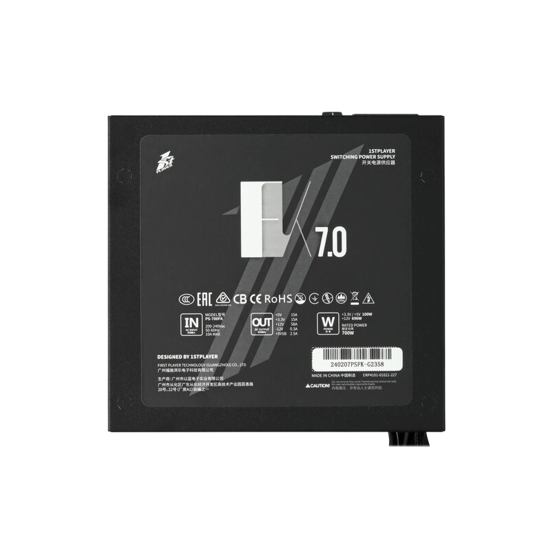Блок питания 1STPLAYER 700W FK Black (PS-700FK)