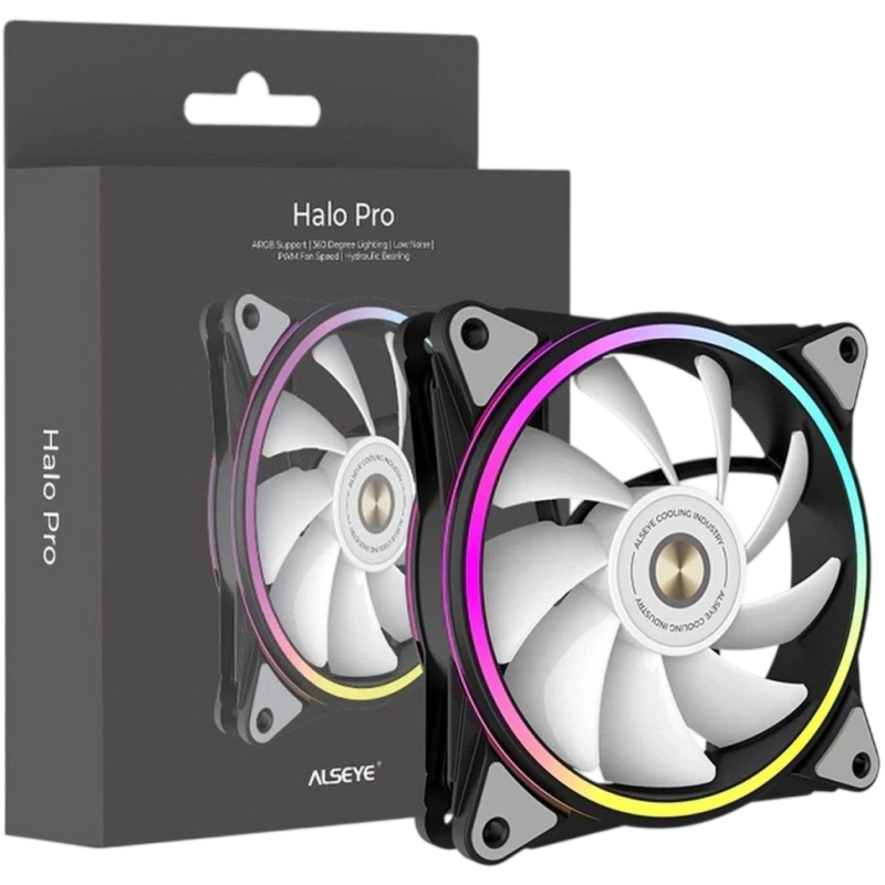 Вентилятор для корпуса ALSEYE HALO PRO B-R ARGB Black (AS.04.02.0080)