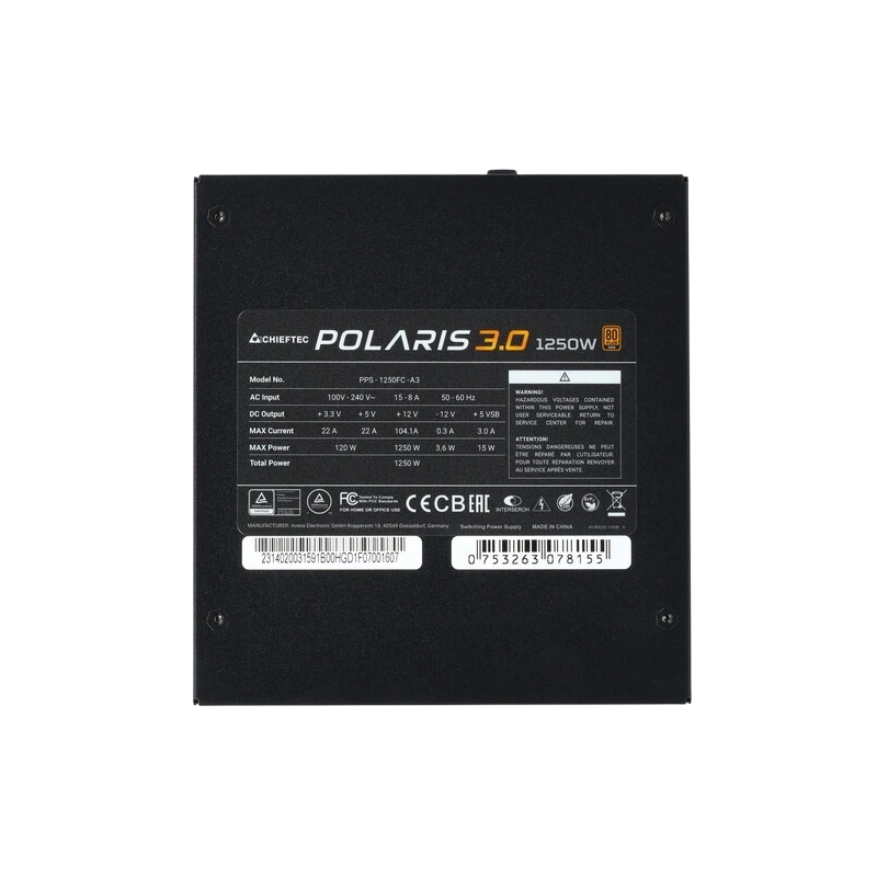 Блок питания Chieftec 1250W POLARIS 3.0 (PPS-1250FC-A3) (PCIe 5.0 Connector Cable Details)