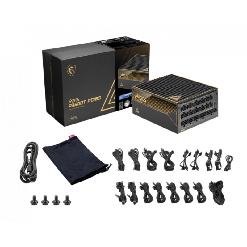 Блок питания MSI 1600W MEG Ai1600T 16 Pin (PCIe 5.0 Connector Cable Details)