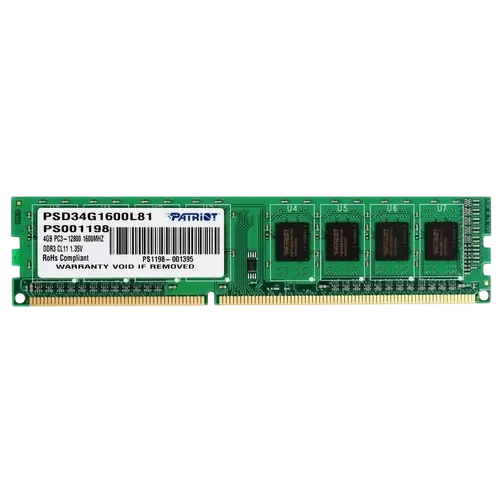 Оперативная память 4 Gb 1600 MHz PATRIOT SL (PSD34G1600L81)