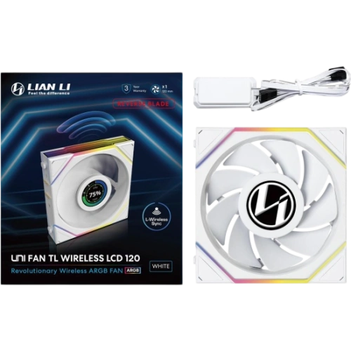Вентилятор для корпуса Lian Li UNI FAN TL WIRELESS LCD 120 Reverse Blade 12RTLLCD1W1W ARGB White (G99.12RTLLCD1W1W.R0)