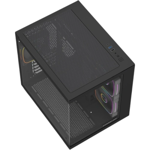Компьютерный корпус Powercase Vision Micro M5CB TG ARGB Black (CVMM5CHB-A3)
