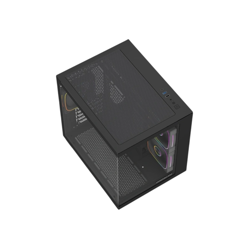 Компьютерный корпус Powercase Vision Micro M5CB TG ARGB Black (CVMM5CHB-A3)
