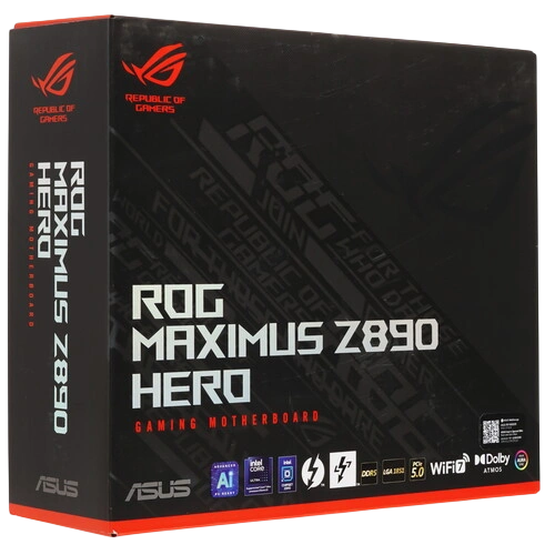 Материнская плата ASUS ROG MAXIMUS Z890 HERO (90MB1ID0-M0EAY0) 4 x кабель SATA, Q-коннектор, антенна WiFi, документация, комплект наклеек, крепеж для разъема M.2, открывалка для бутылок, флешка с ПОещё