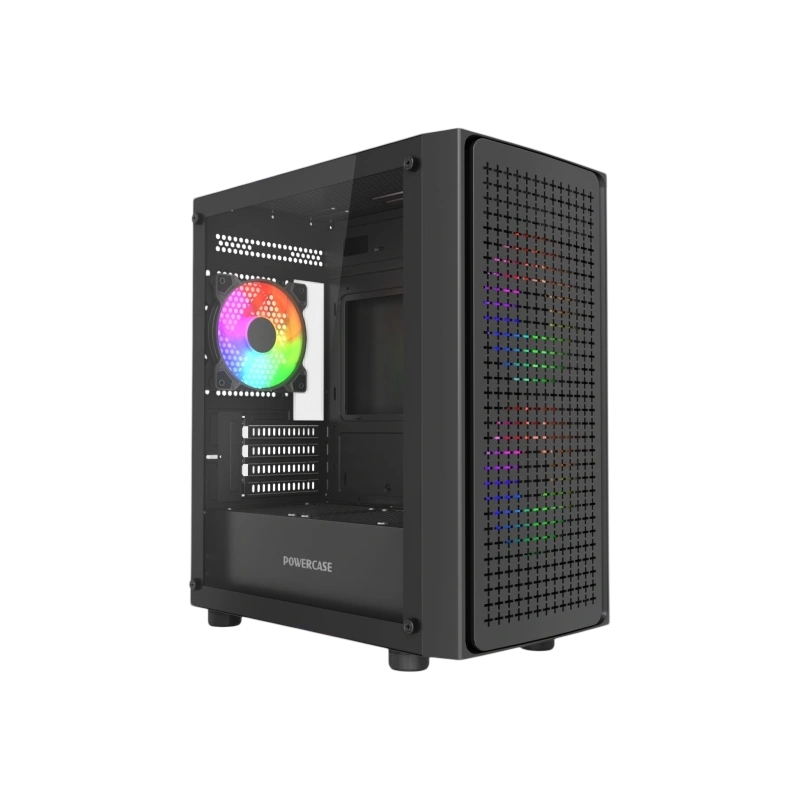 Компьютерный корпус Powercase Mistral Micro EM20 TG FRGB Black (CMMEM20B-L3)