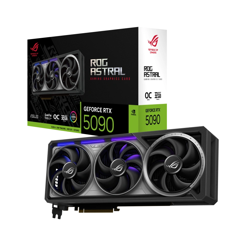 Видеокарта ASUS (ROG-ASTRAL-RTX5090-O32G-GAMING) GeForce RTX 5090 32GB ROG ASTRAL GAMING OC (90YV0LW0-M0NA00)