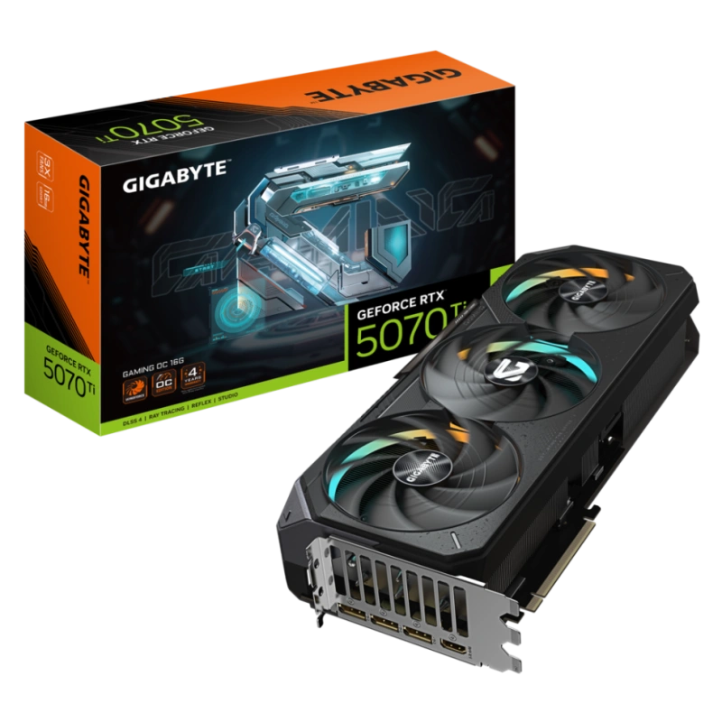 Видеокарта Gigabyte (GV-N507TGAMING OC-16GD) GeForce RTX 5070 Ti 16GB GAMING OC