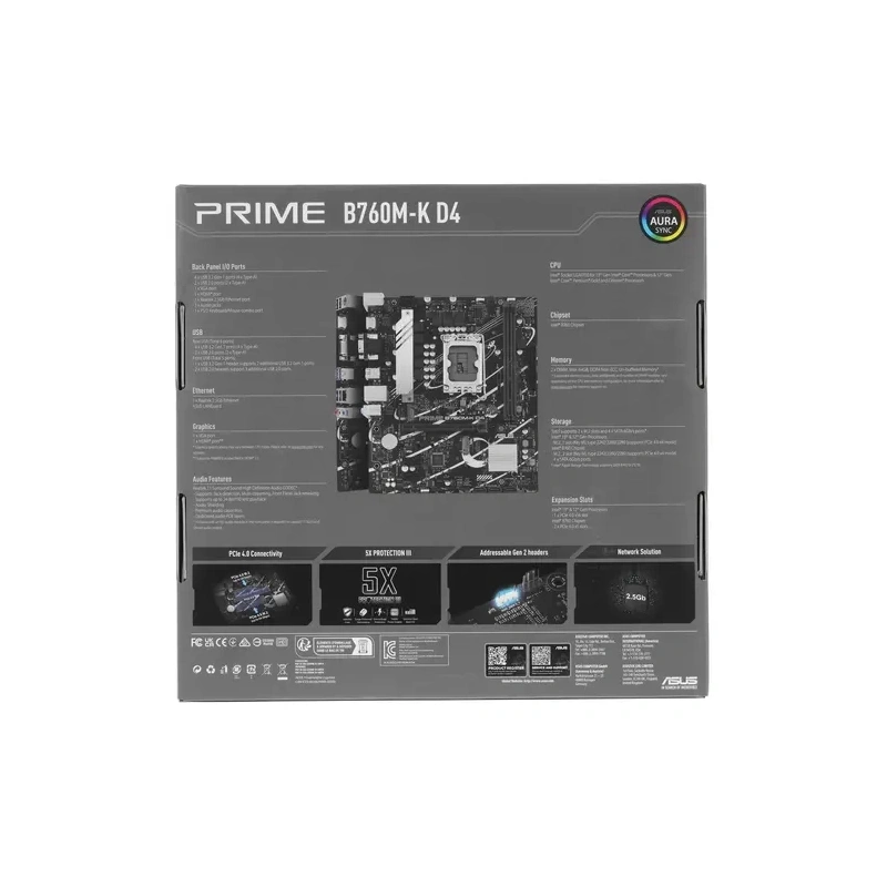 Материнская плата ASUS PRIME B760M-K D4 (90MB1DS0-M0EAY0)