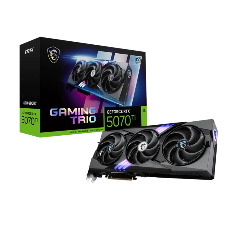 Видеокарта MSI (G507T-16GTC) GeForce RTX 5070 Ti 16G GAMING TRIO OC
