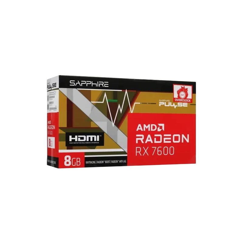 Видеокарта Sapphire (11324-01-20G) Radeon RX 7600 8GB PULSE