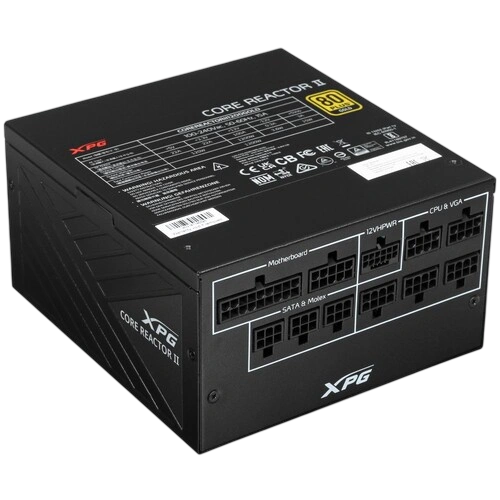 Блок питания ADATA XPG 1200W CORE REACTOR II 1200 (COREREACTORII1200G-BKCEU) 16 Pin (PCIe 5.0 Connector Cable Details) документация, комплект кабелей