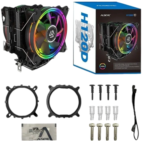 Кулер для процессора ALSEYE H120D V2 TDP 200W RGB, RTL