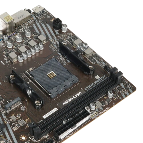 Материнская плата MSI A520M-A PRO x кабель SATA, диск с ПО, документация, задняя планка