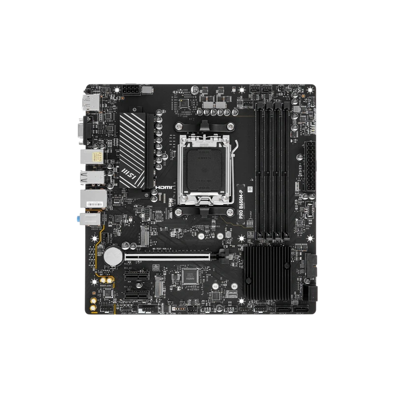 Материнская плата MSI PRO B650M-P документация, задняя планка, кабель SATA, крепеж для разъема M.2