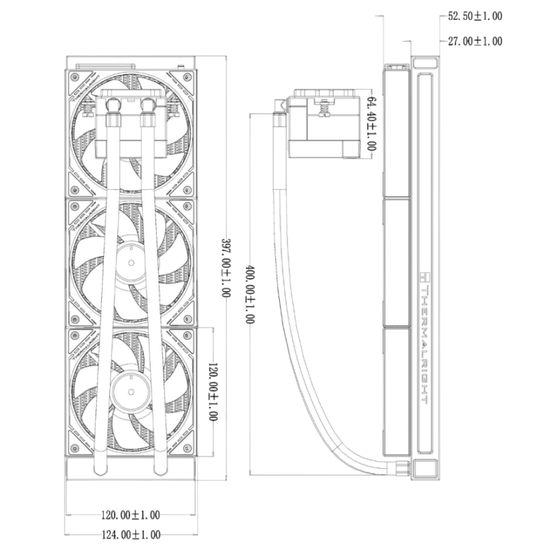 Система жидкостного охлаждения для процессора Thermalright Core Matrix 360 Vision ARGB Black (TRCM360VAB)