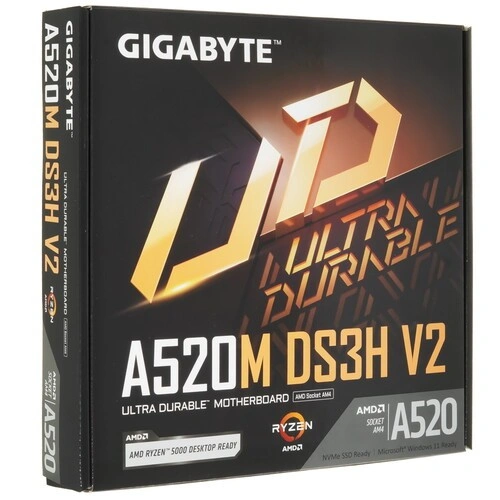 Материнская плата Gigabyte A520M DS3H V2 документация, задняя планка