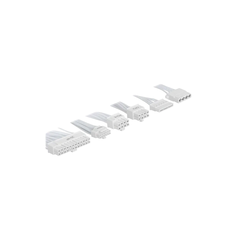 Блок питания Lian Li 850W SP850 White (G89.SP850W.01RU) 16 Pin (PCIe 5.0 Connector Cable Details) документация, комплект кабелей