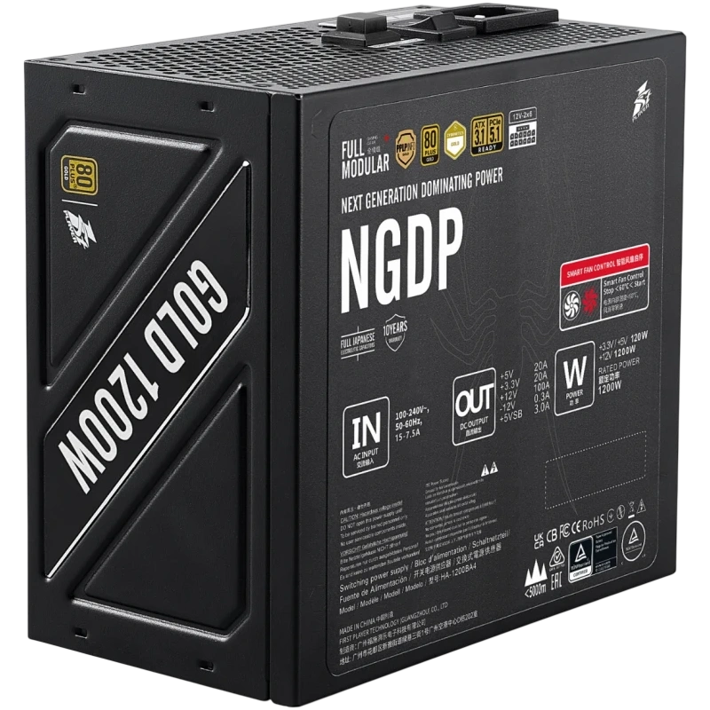 Блок питания 1STPLAYER 1200W NGDP GOLD Black (HA-1200BA4) 16 Pin (PCIe 5.1 Connector Cable Details)