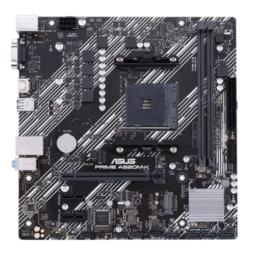 Материнская плата ASUS PRIME A520M-K x кабель SATA, диск с ПО, документация, задняя планка, крепеж для разъема M.2
