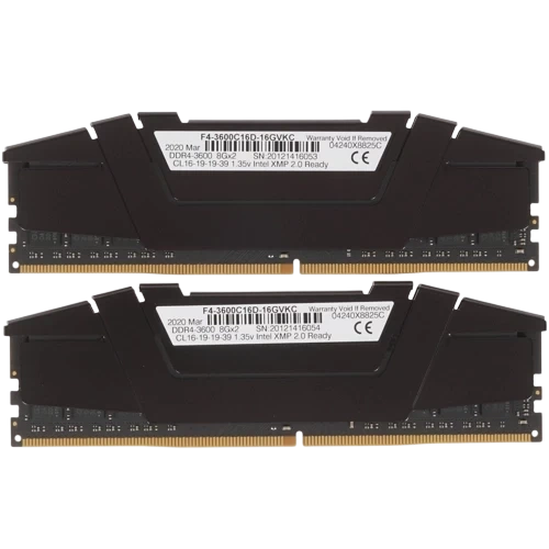 Оперативная память 16 Gb 3600 MHz G.Skill RIPJAWS V (F4-3600C16D-16GVKC)